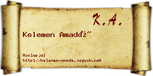 Kelemen Amadé névjegykártya
